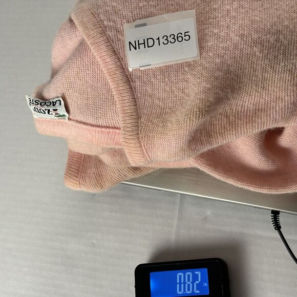 Izod Lacoste Womens Sweater Pink Solid Pullover Long Sleeve Crew Neck Tight Knit - Picture 5 of 6